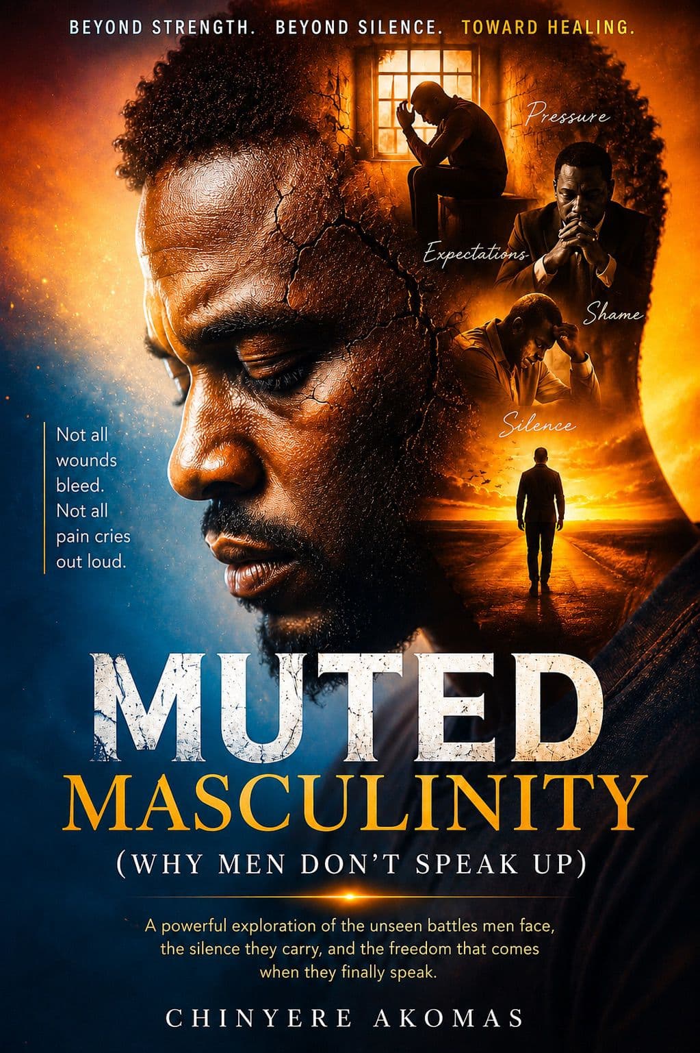 Capa do book Muted Masculity, de Chi Akomas